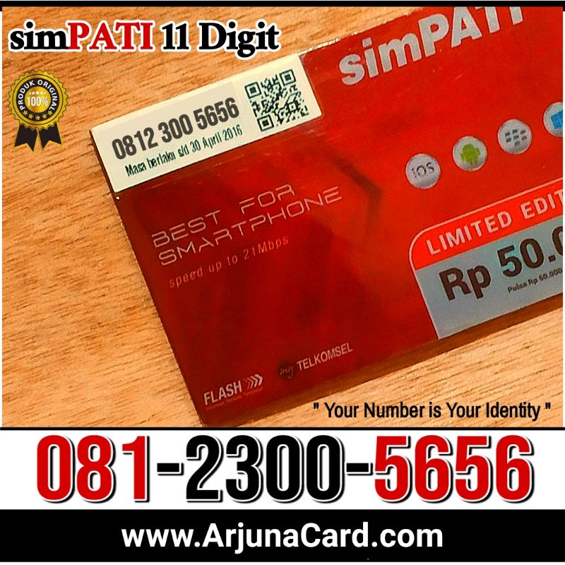 nomor cantik simpati 11 digit 2300 5656 telkomsel combo sakti 11 angka Abab
