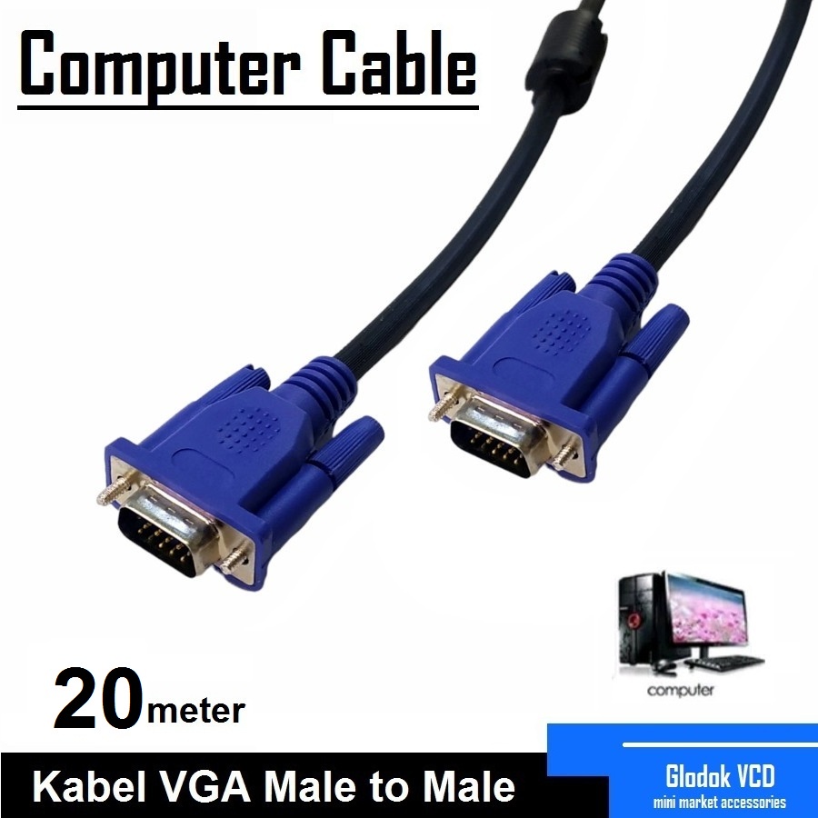 Kabel VGA Male to Male 20M