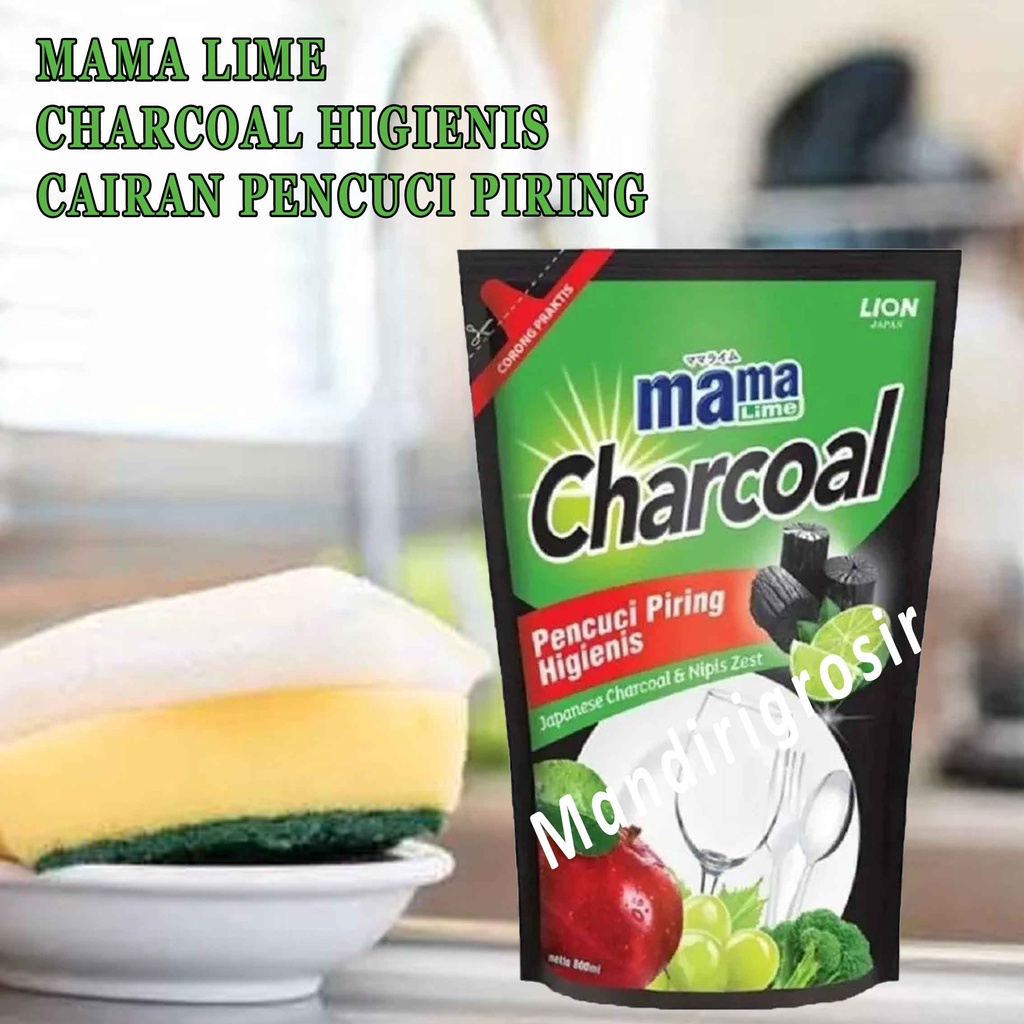 Charcoal* Mama lime* sabun cucipiring* 680ml