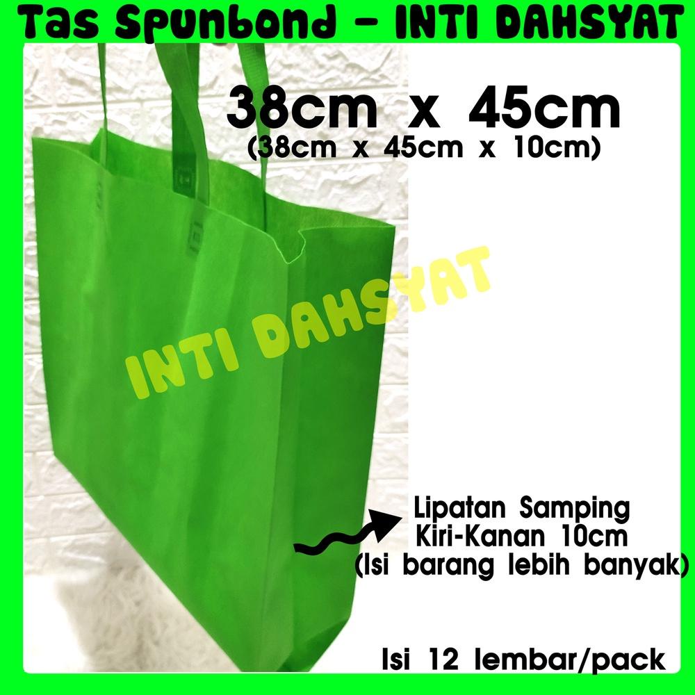 

[COD AM88] Tas Spunbond Goodie Bag Non Wooven Handle Lipat Samping 38x45+10 (isi 12lembar/Lusin) Tas Sembako Besar PALING MURAH Model Terbaru