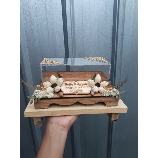 Box Mahar Akrilik - Box Mahar - Mahar Rustic - Mahar Kekinian