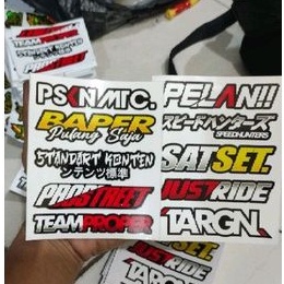 stiker racing pack isi 5pcs stiker motor