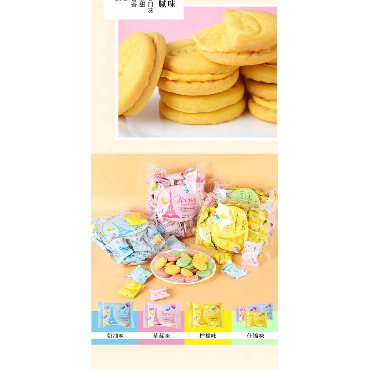 Coco macaron sandwich biscuit impor PER PACK termurah