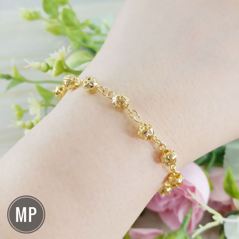 Gelang bola Karawang warna Emas 24K G08249