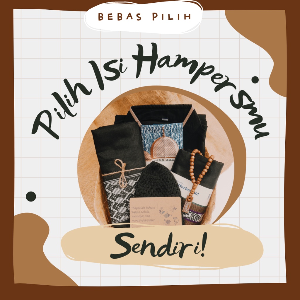 

(PILIH ITEM HAMPERSMU SENDIRI!) Hampers Aesthetic Muslim Cowok | Gift Box Kado Perlengkapan Shalat