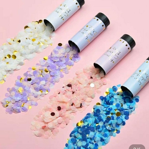Party popper mini confetti soft color