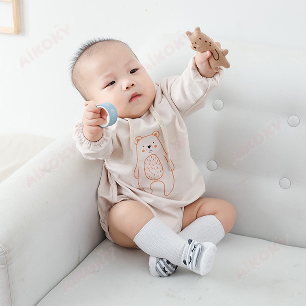 Aikoky Kaos Kaki Bayi Anti Slip 0-12 Bulan/Kaos Kaki Bayi Karakter Lucu 3D