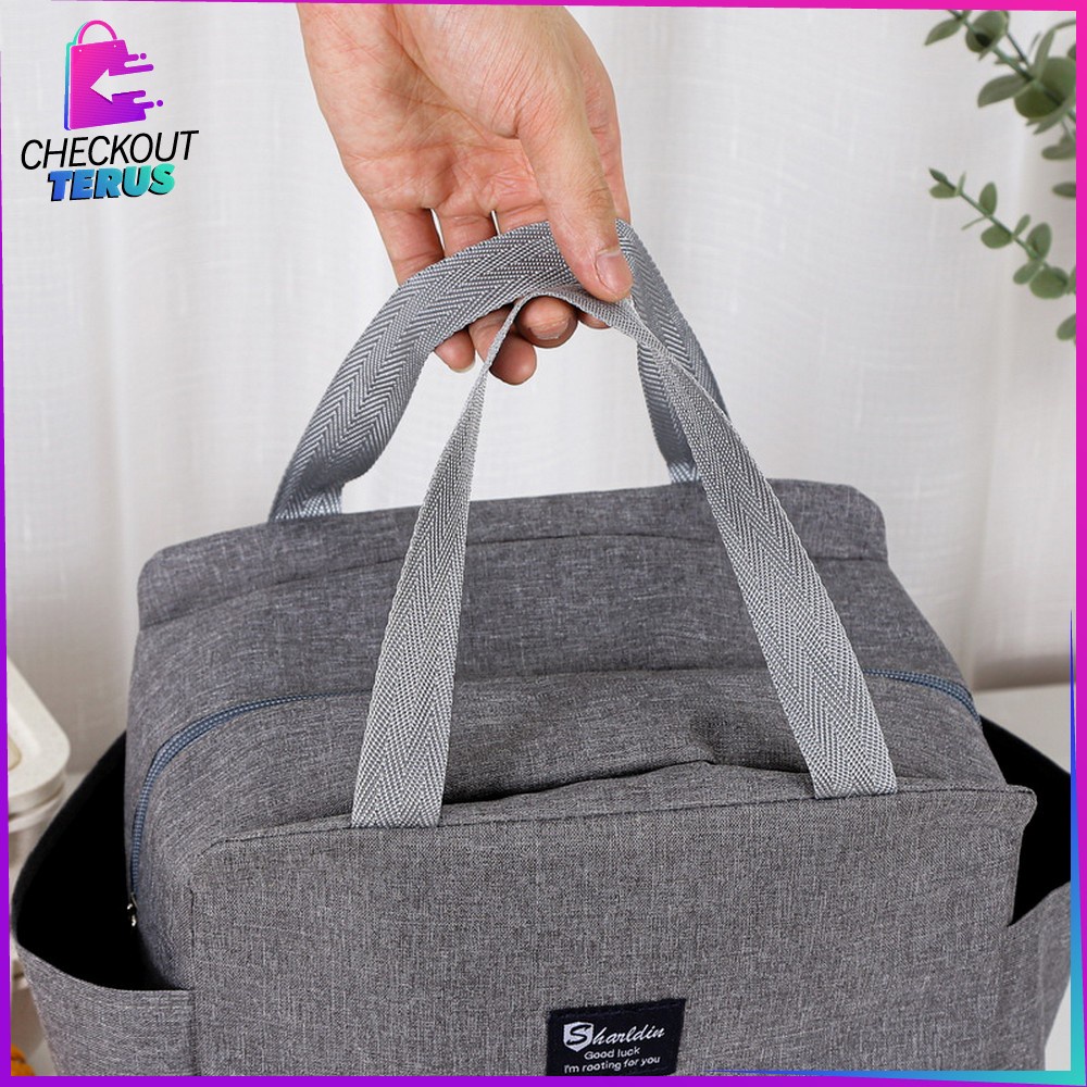 CT T43 Tas Bekal Lunch Cooler Bag Box Anti Air Tote Bag Tas Kotak Makanan Alumunium Foil Lunch Bag Import