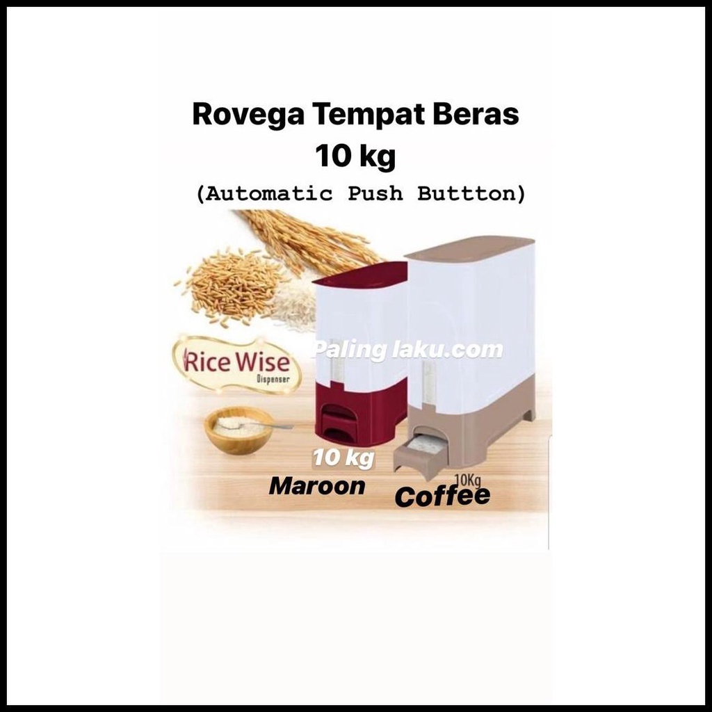 Rovega Dispenser Beras 15 kg/rice box/ Tempat beras