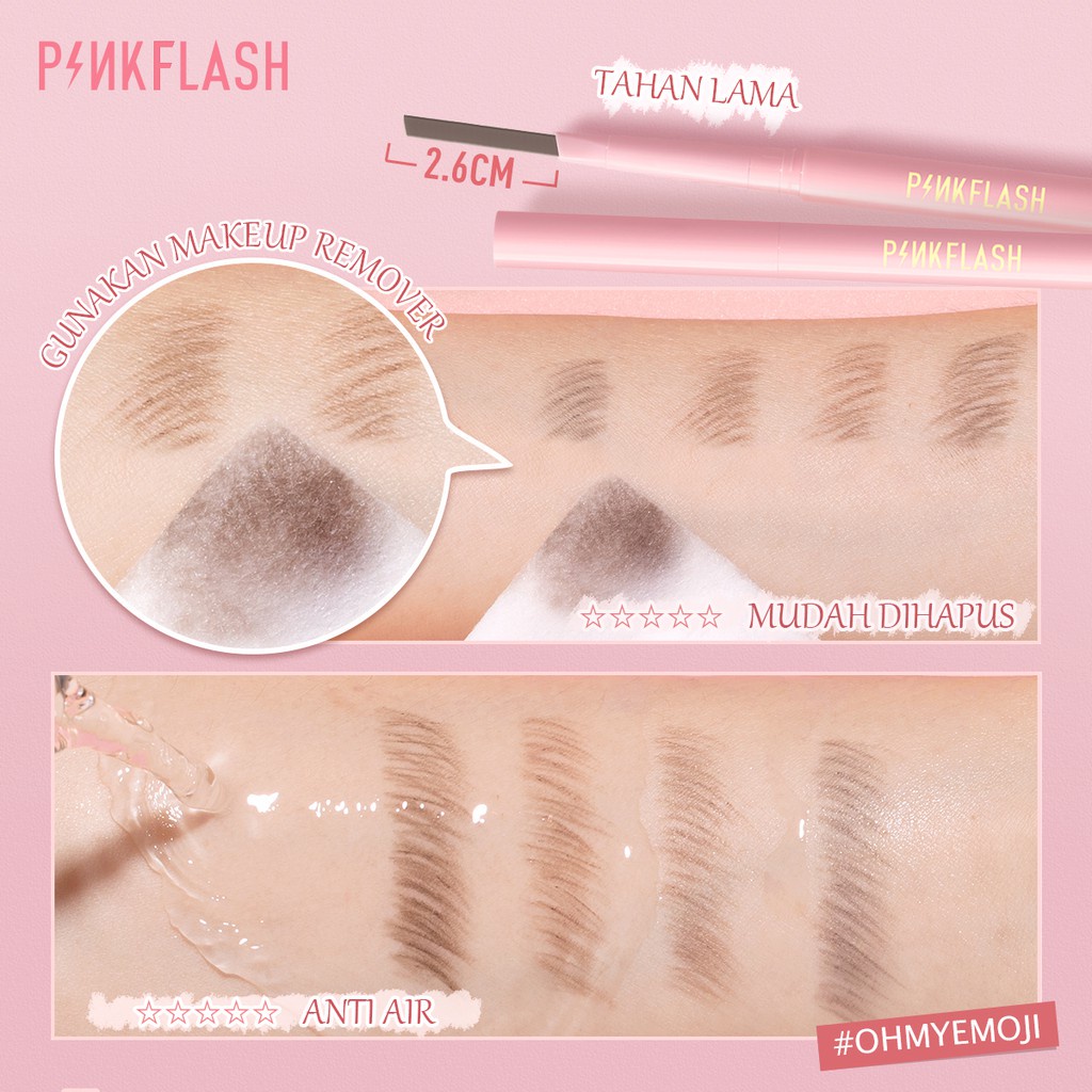 PINKFLASH EYEBROW PENCIL ALIS TAHAN AIR OHMYEMOJI [SWEETSPACE]