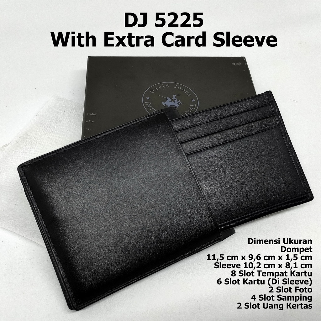 Dompet Pria David Jones DJ 5225 Sleeve Card Model Tidur Kulit Import