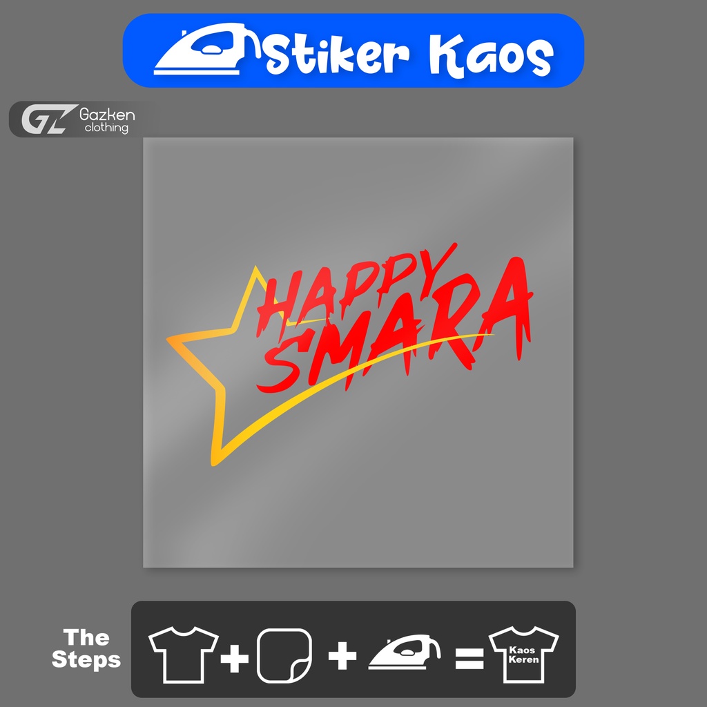 Stiker Kaos Happy Asmara Sticker Sablon Tempelan Logo Musisi Musik Baju Dengan Setrika Murah dan Pra