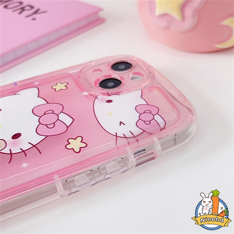 Soft Case Silikon Motif Kartun Kitty Untuk iPhone 14 13 12 11 Pro Max X Xr Xs Max 8 7 6 6s Plus SE 2020