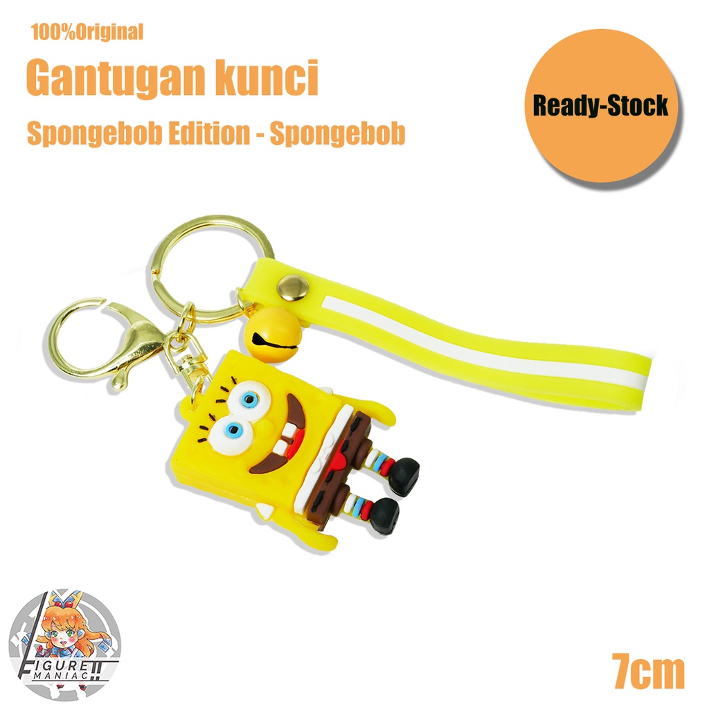 Gantungan Kunci - Spongebob 3D Edition 7 cm Premium Import Sponge bob Squidward Patrick Star Mr Krabs Gantungan Kunci Lucu Gantungan Kunci Cute