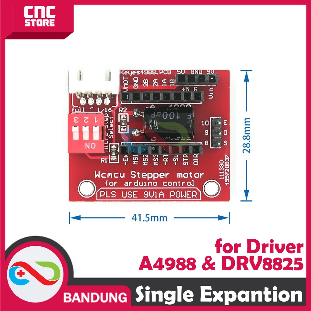 EXPANSION BOARD SINGLE 3D PRINTER A4988 DRV8825 STEPPER MOTOR