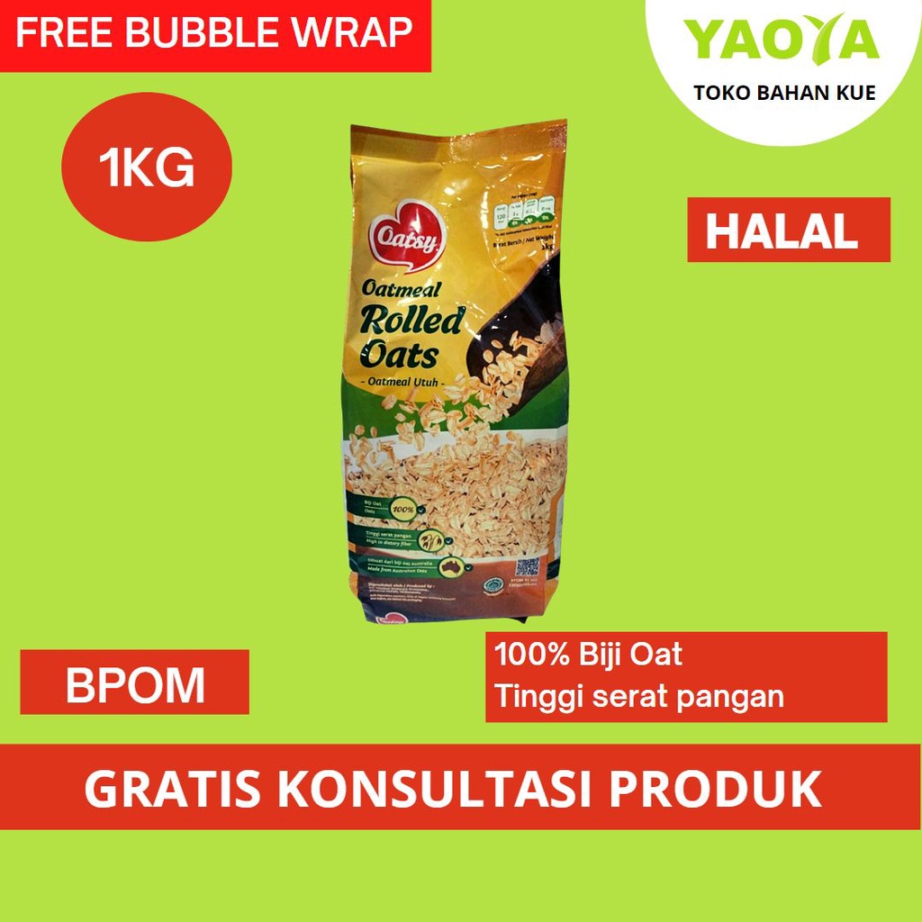 

OATSY WHOLEGRAIN ROLLED OATS 1KG