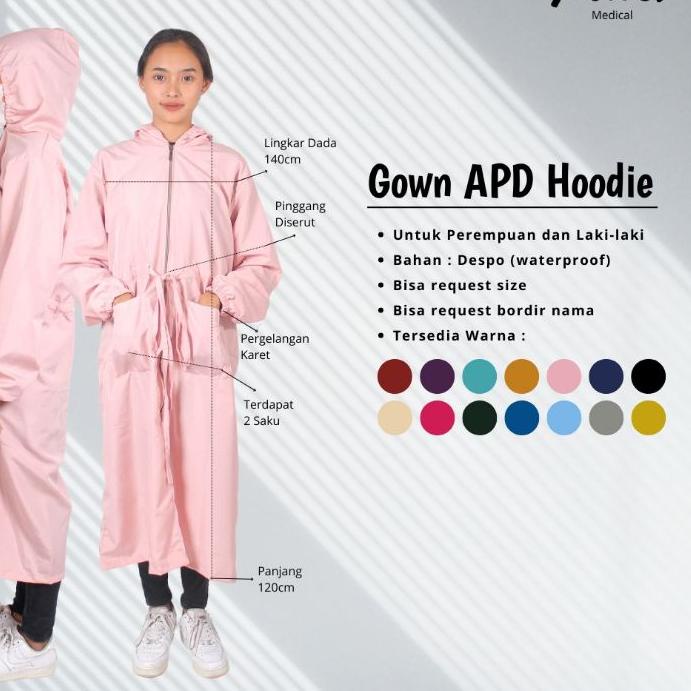 New Stock Gown APD/ Surgical Gown / Gown hoodie Kerut ✤gme⋆