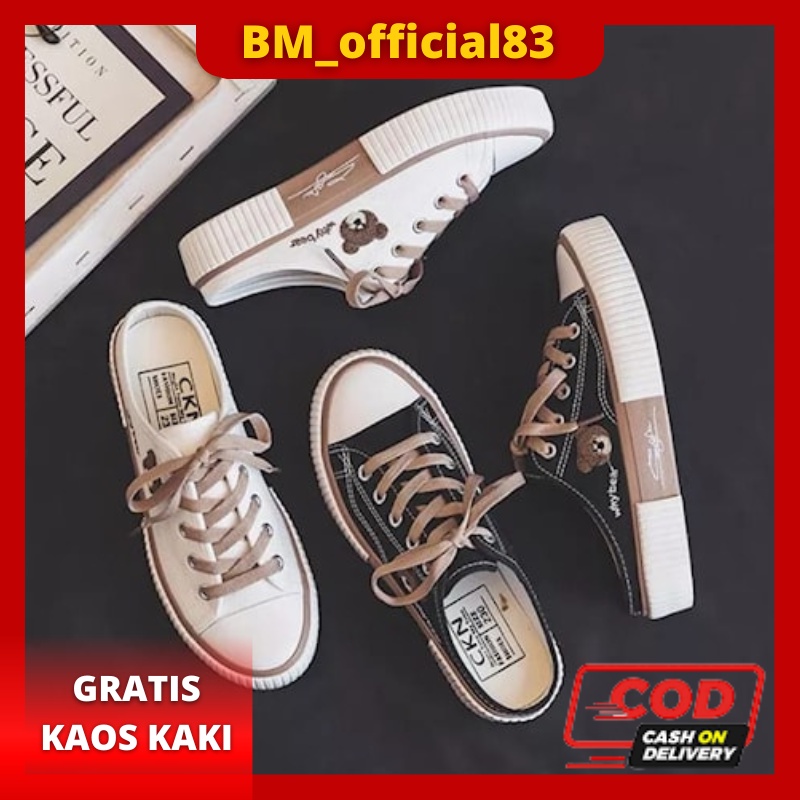 Sepatu Slop Wanita Kekinian Sepatu Wanita Sneakers Korean Style