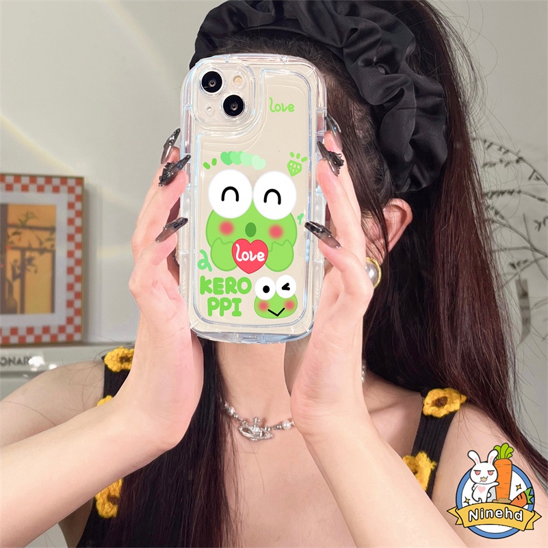 Soft Case Pelindung Sabun Katak Kecil Bahan Silikon Bening Anti Jatuh Untuk iPhone 14 13 12 11 Pro Max X Xr Xs Max 8 7 6 6s Plus SE 2020