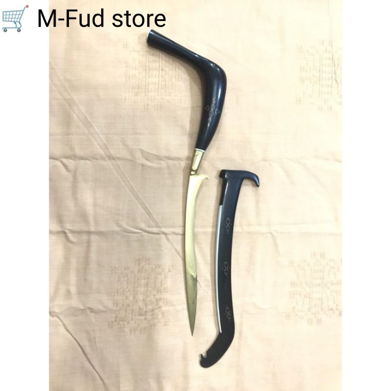 Souvenir Rencong Jumbo mata kuningan asli Aceh