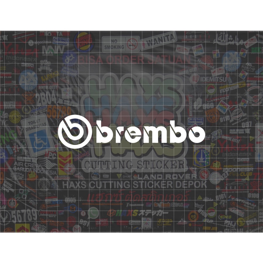 Cutting Sticker Logo Brembo Ukuran 14 Cm Untuk Motor Mobil