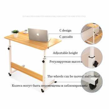 KR TaffHOME Meja Laptop Kerja Komputer Belajar Adjustable Portable Rotate Laptop Desk.