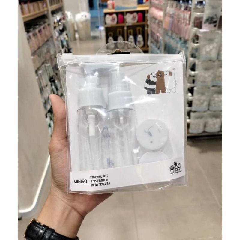 Miniso Travel Bottle Kits 4 pcs We Bare Bears