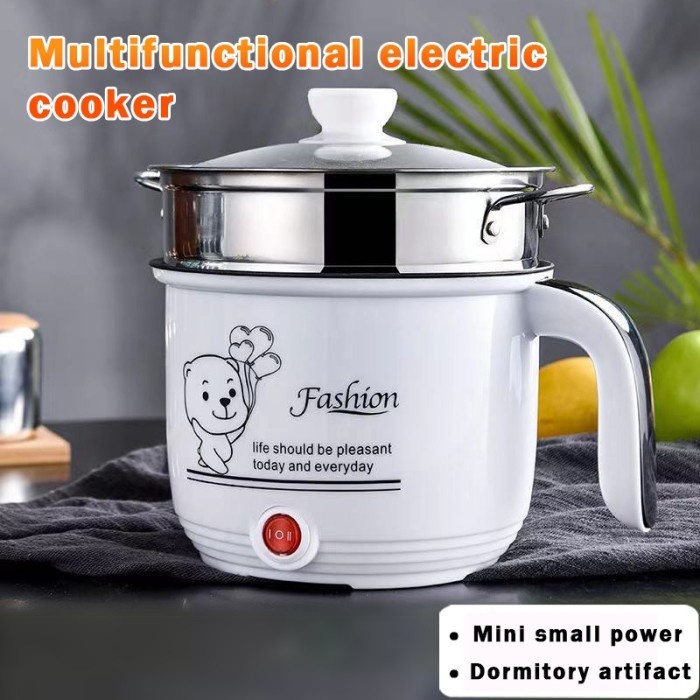panci listrik Panci Listrik Elektrik Free Kukusan Stainless /Panci Penggorengan 0.8L(O4M1) Panci Lis