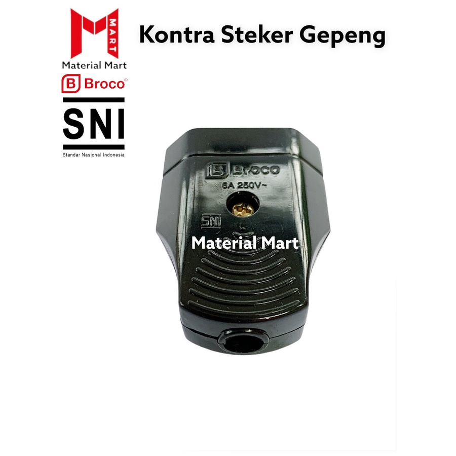 Steker Broco Gepeng SNI | Kontra Steker Gepeng Broco | Colokan Gepeng | Material Mart