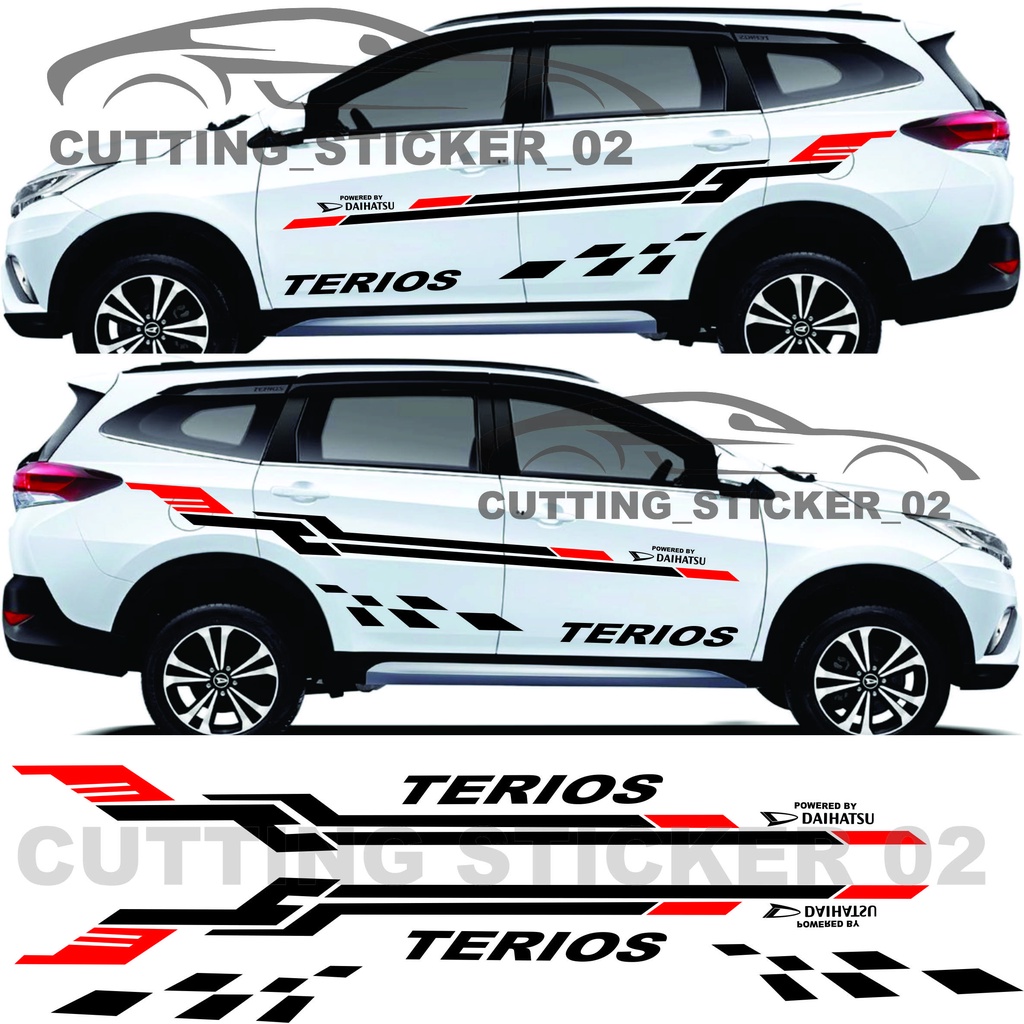 promo sticker stiker mobil daihatsu terios stiker list stripe mobil terios all tipe