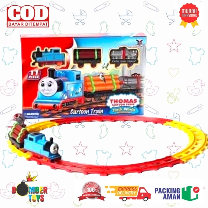 MAINAN ANAK EDUKASI REL KERETA API Go TRAIN TRACK CARTOON LOCO MUSIC SUARA KADO TERBAIK