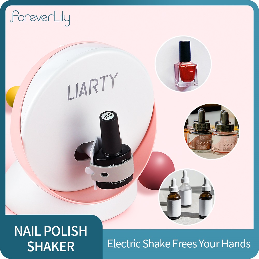 【1-3 Days Delivery】Foreverlily Nail Polish Shaker Nails Beauty Tools Mesin Pengocok Tinta Pigmen Gel Kuku Serbaguna Kecepatan Dapat Disesuaikan 200-2000 RPM