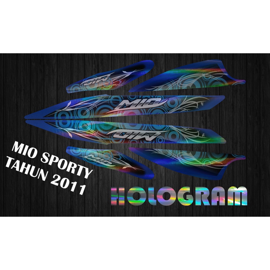 striping stiker hologram motor mio sporty motif batik