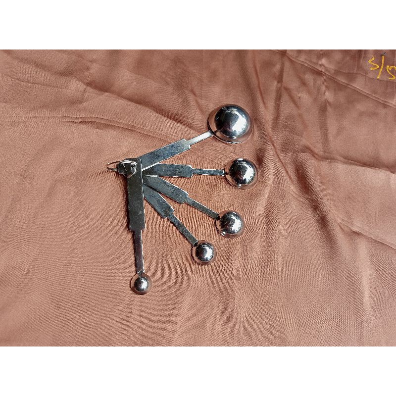 Sendok Takar Set stainless 0.5ml/1.25ml/2.5ml/5ml/15ml