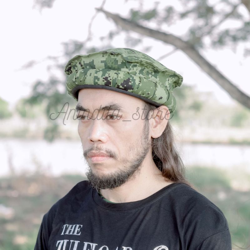 peci-pakol-songkok motif camo/loreng