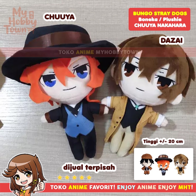Boneka Karakter Anime Bungou Stray Dogs Chuuya Nakahara Plushie Doll