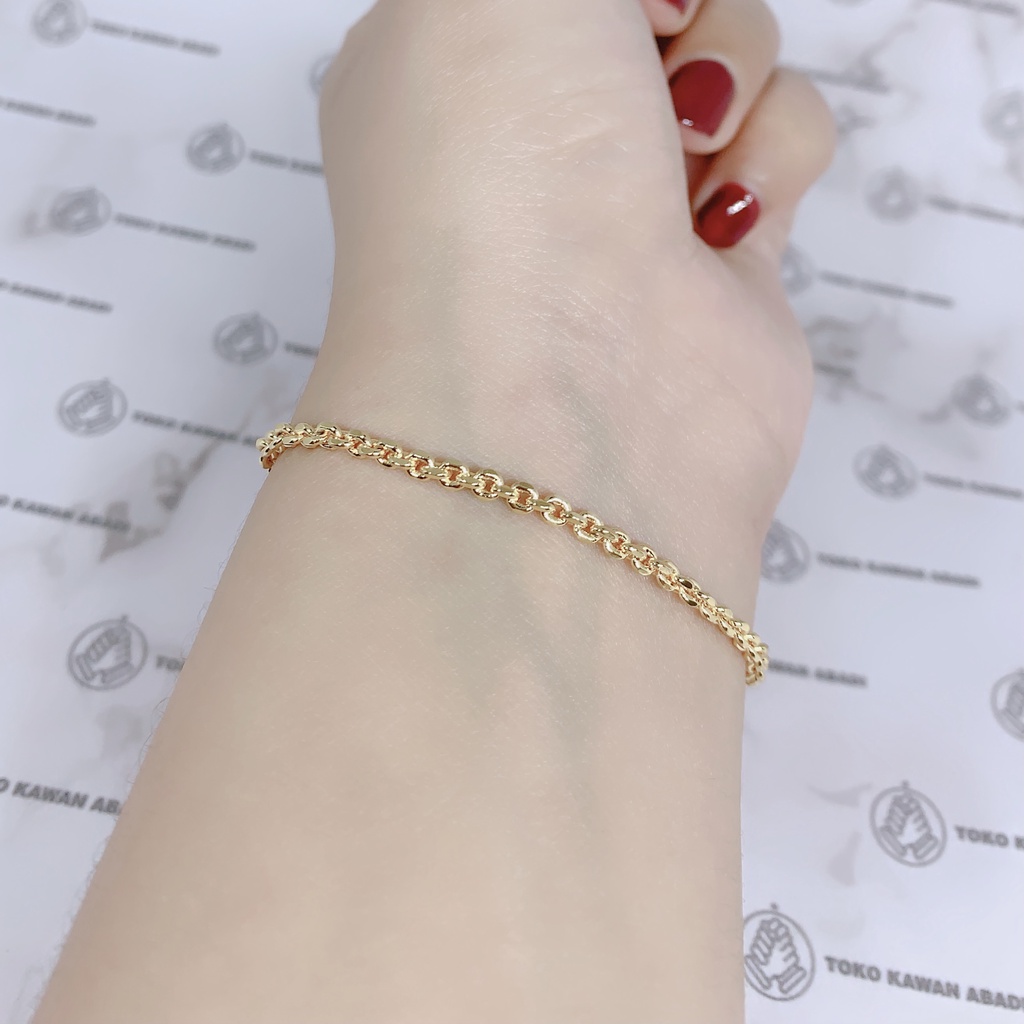 Gelang Tangan Xuping Gold Wanita Dewasa Model Rantai Pelintir *52