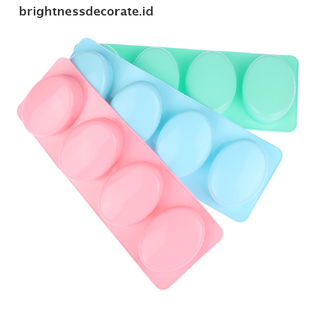 [Birth] Cetakan Sabun Silikon Handmade 4rongga Type Bar Making Mould Tool Resin Craft [ID]
