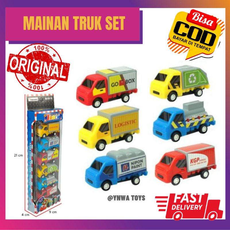 MAINAN ANAK MOBIL MOBILAN TRUK BISA JALAN GERAK PULLBACK/MAINAN TRUK KECIL KECIL/MAINAN ANAK ANEKA T