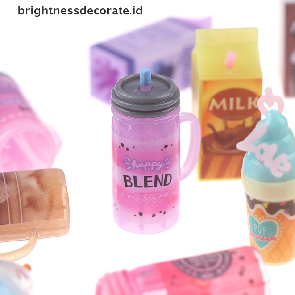 [Birth] 3pcs/set1: 12rumah Boneka Miniatur Botol Minum Jus Minum Boneka Mainan Dapur [ID]