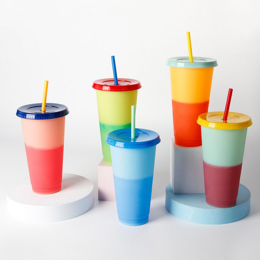 JAVASHOP Tumbler Color Changing Cups Berubah Warna Botol Gelas Minum 750 ml