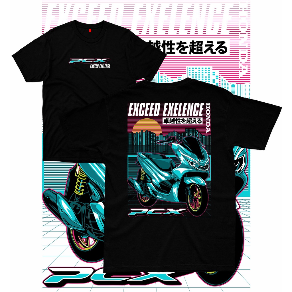 Kaos Drifthreats MODIFIKASI PCX CALLANGE Pria Wanita Hitam