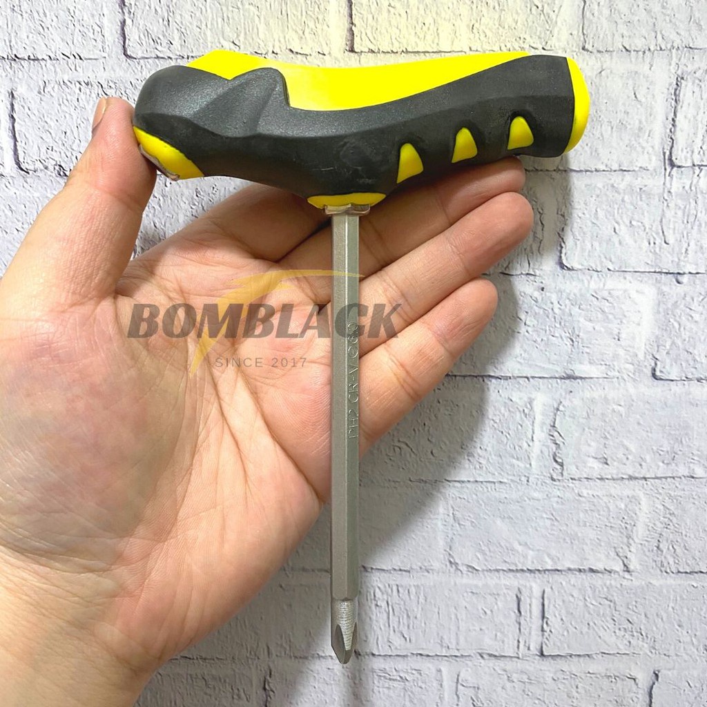 KENMASTER Obeng T Bolak Balik Plus Minus 4 inch 4 Fungsi Reversible Screwdriver 101707202