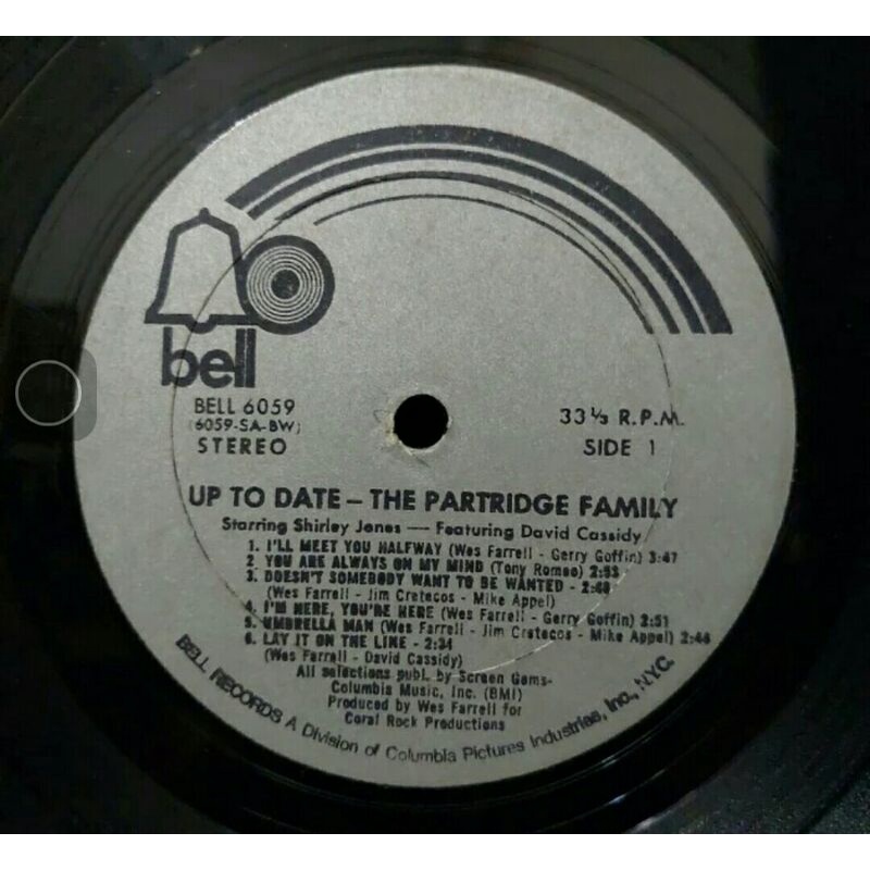 Vinyl Piringan Hitam 12&quot; Up To Date-The Partridge Family