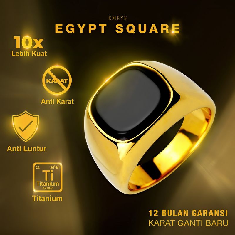 cincin pria titanium cowok batu akik