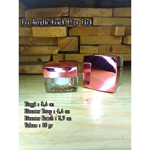 Pot Cream Acrylic Kotak 10gr Pink