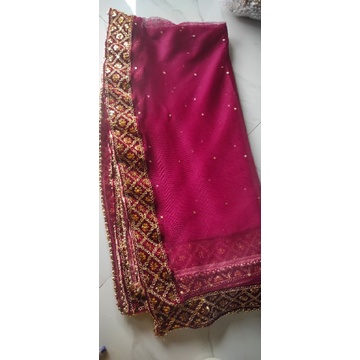selendang india Marun/slayer india/dupatta marun/selendang pengantin/selendang jodha
