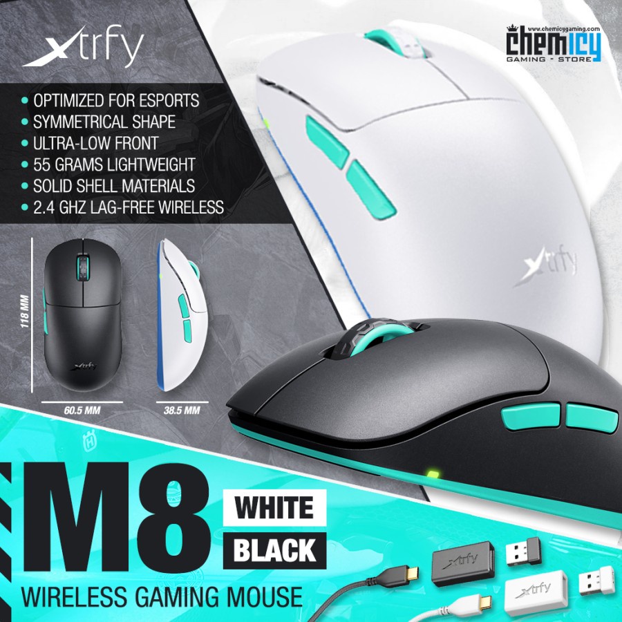 Xtrfy M8 Ultra Lightweight Wireless Gaming Mouse