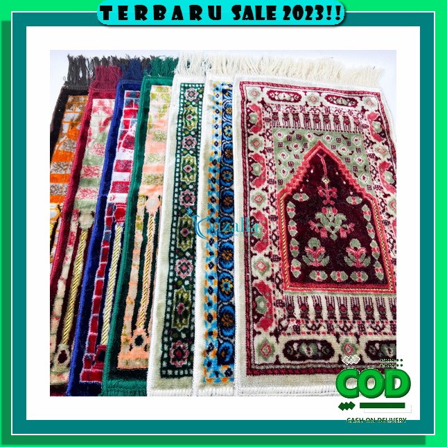 Sajadah Al Jeddah Hitam 70 X 110 Cm Premium Halus Lembut Empuk Sajadah Kecil Arbain/ 33*60 Sajadah U