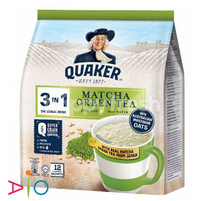 

[BISA COD] Quaker 3 in 1 Matcha Green Tea Malaysia